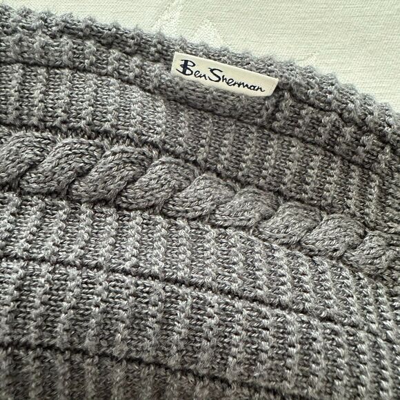 Ben Sherman Men's Varsity V-Neck‎ Sweater Charcoal Heather Size XL - Picture 11 of 11